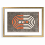 Retro Geometric Line Art with Abstract Strokes Canvas