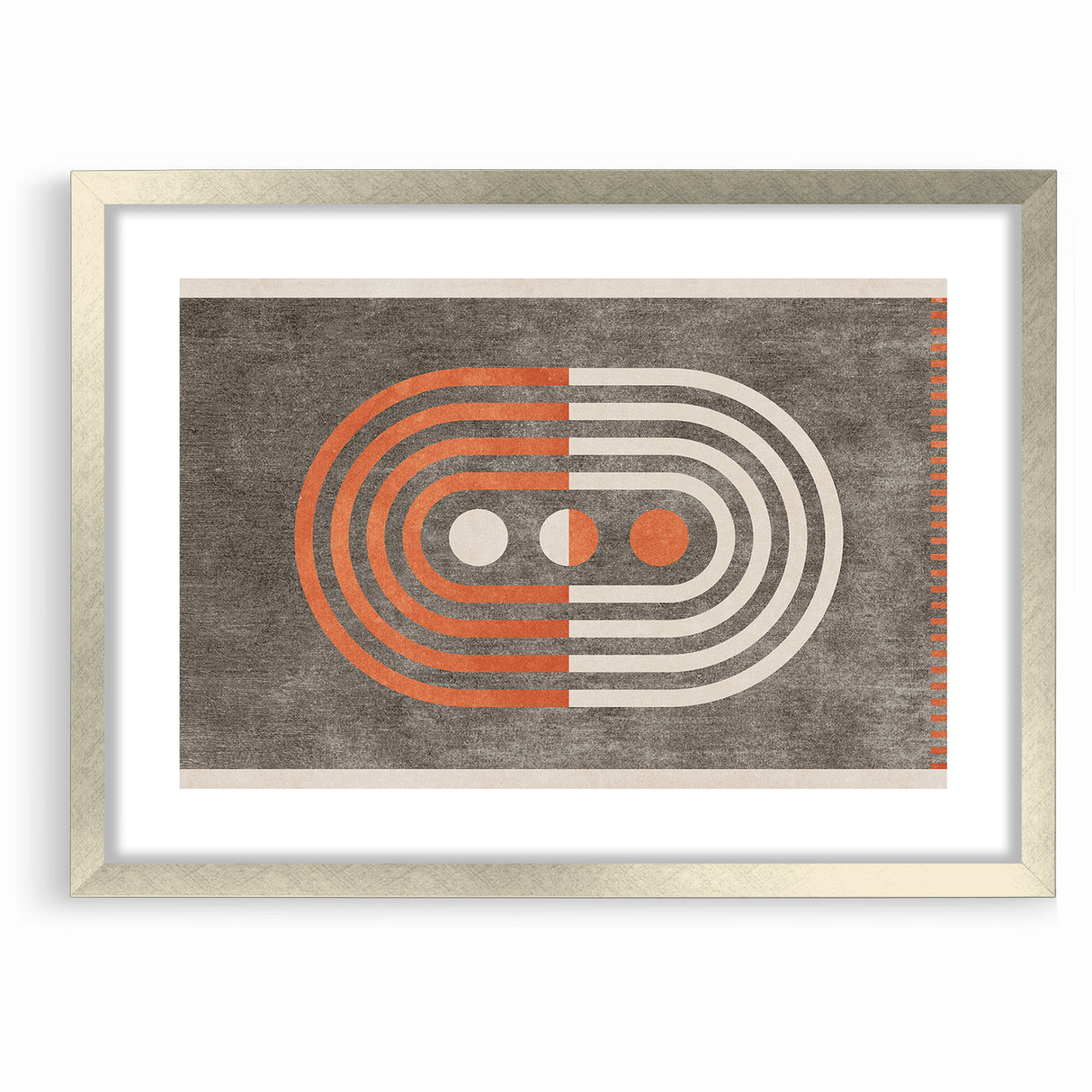 Retro Geometric Line Art with Abstract Strokes Canvas