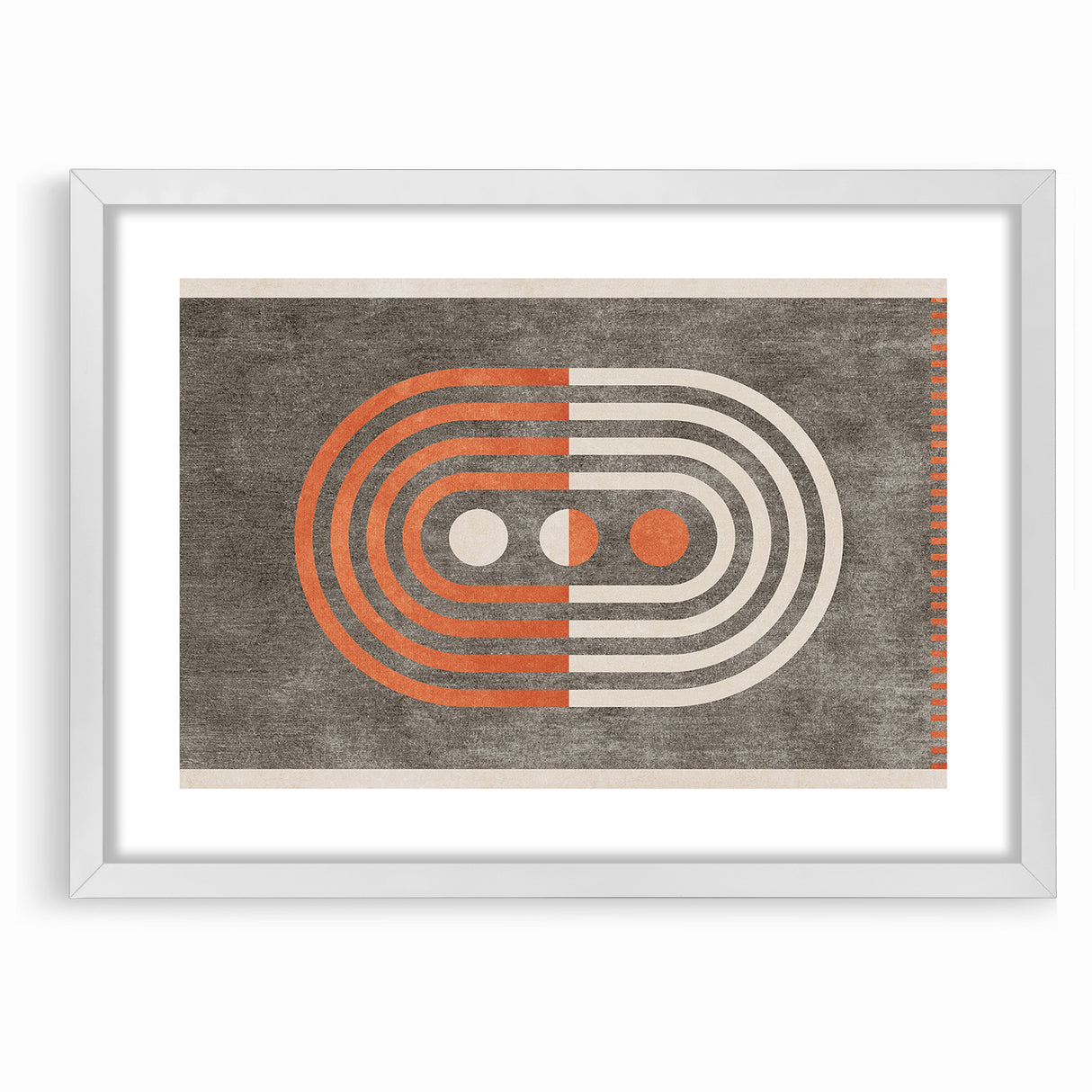 Retro Geometric Line Art with Abstract Strokes Canvas