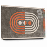 Retro Geometric Line Art with Abstract Strokes Canvas