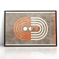 Retro Geometric Line Art with Abstract Strokes Canvas