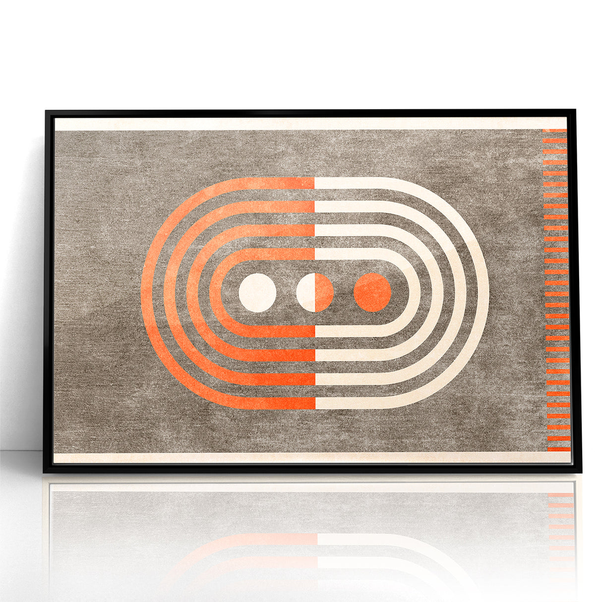 Retro Geometric Line Art with Abstract Strokes Canvas