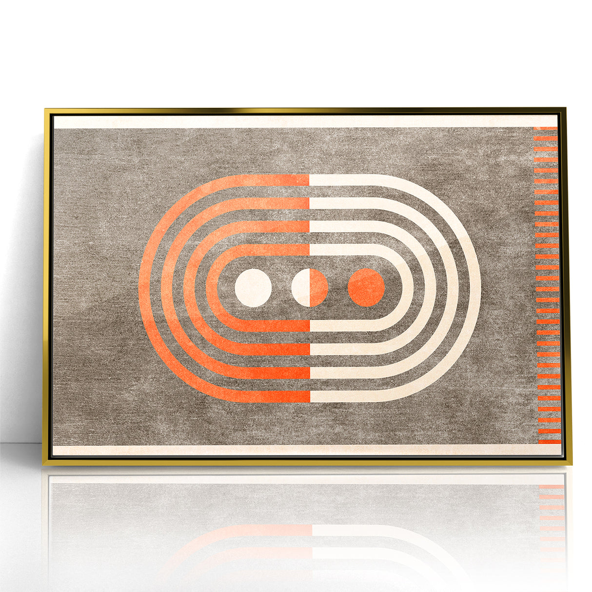 Retro Geometric Line Art with Abstract Strokes Canvas