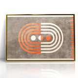 Retro Geometric Line Art with Abstract Strokes Canvas