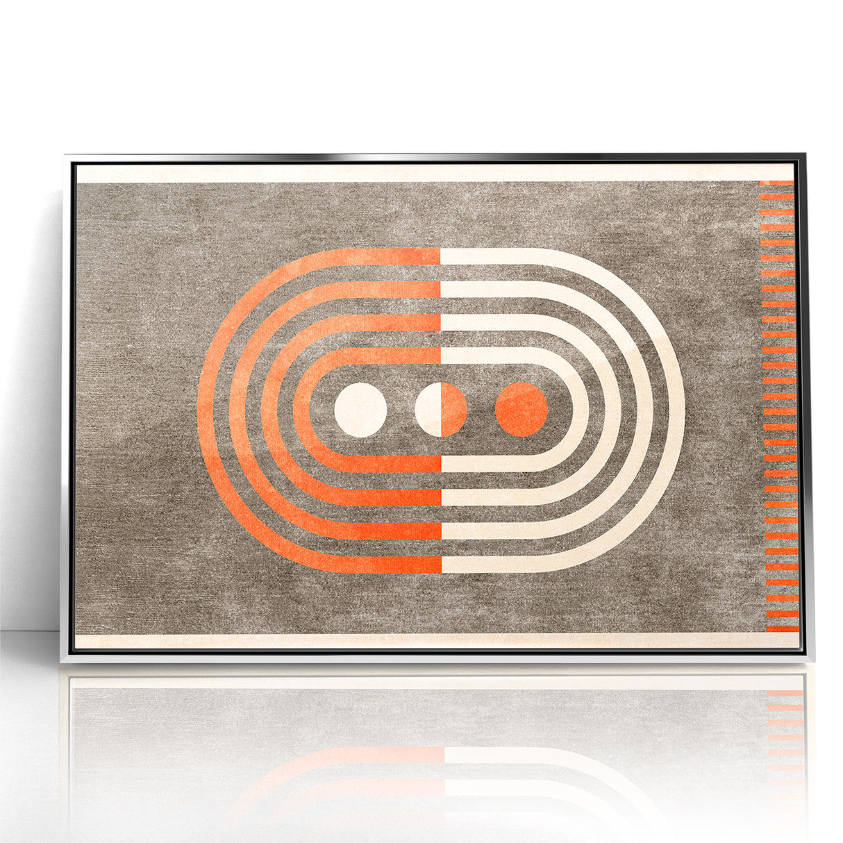 Retro Geometric Line Art with Abstract Strokes Canvas