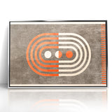 Retro Geometric Line Art with Abstract Strokes Canvas