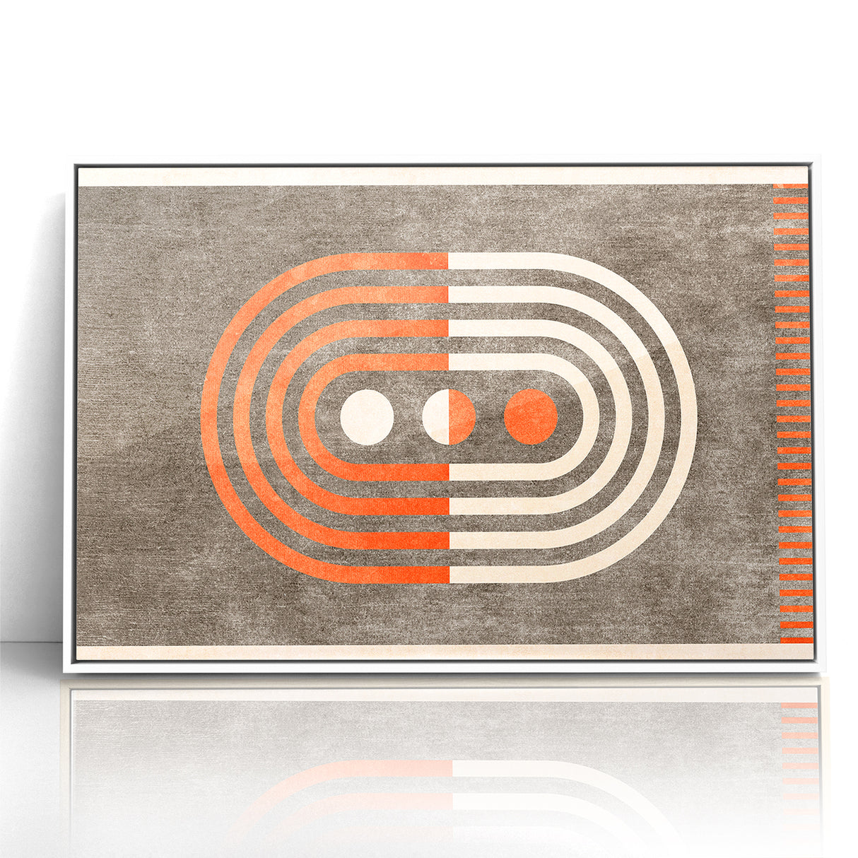 Retro Geometric Line Art with Abstract Strokes Canvas
