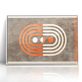 Retro Geometric Line Art with Abstract Strokes Canvas