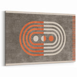 Retro Geometric Line Art with Abstract Strokes Canvas