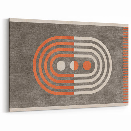 Retro Geometric Line Art with Abstract Strokes Canvas