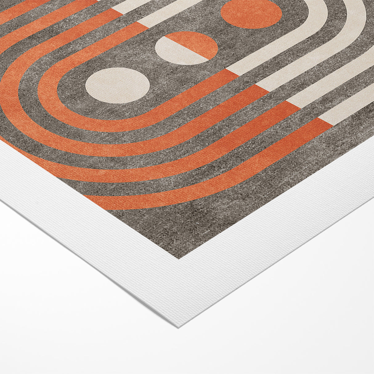 Retro Geometric Line Art with Abstract Strokes Canvas