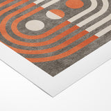 Retro Geometric Line Art with Abstract Strokes Canvas