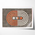 Retro Geometric Line Art with Abstract Strokes Canvas