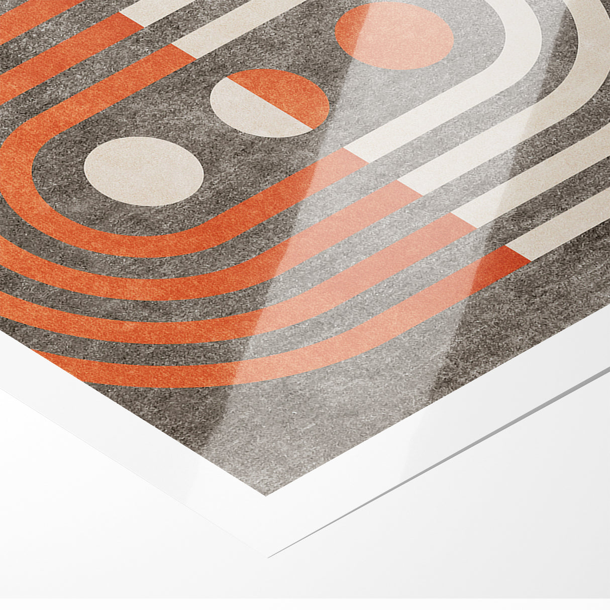 Retro Geometric Line Art with Abstract Strokes Canvas