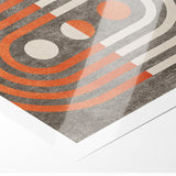 Retro Geometric Line Art with Abstract Strokes Canvas