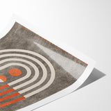 Retro Geometric Line Art with Abstract Strokes Canvas