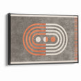 Retro Geometric Line Art with Abstract Strokes Canvas