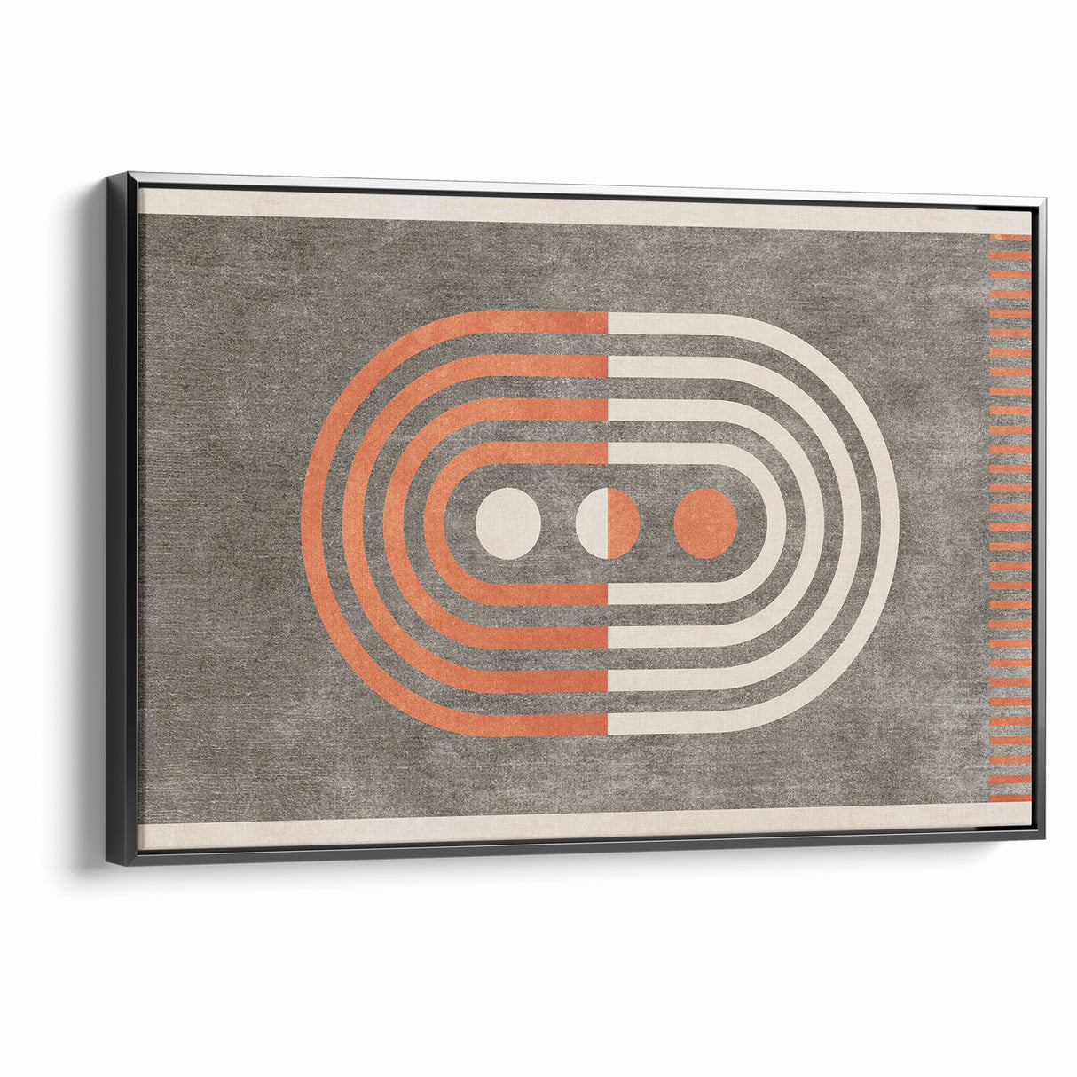 Retro Geometric Line Art with Abstract Strokes Canvas