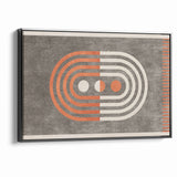 Retro Geometric Line Art with Abstract Strokes Canvas