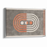 Retro Geometric Line Art with Abstract Strokes Canvas