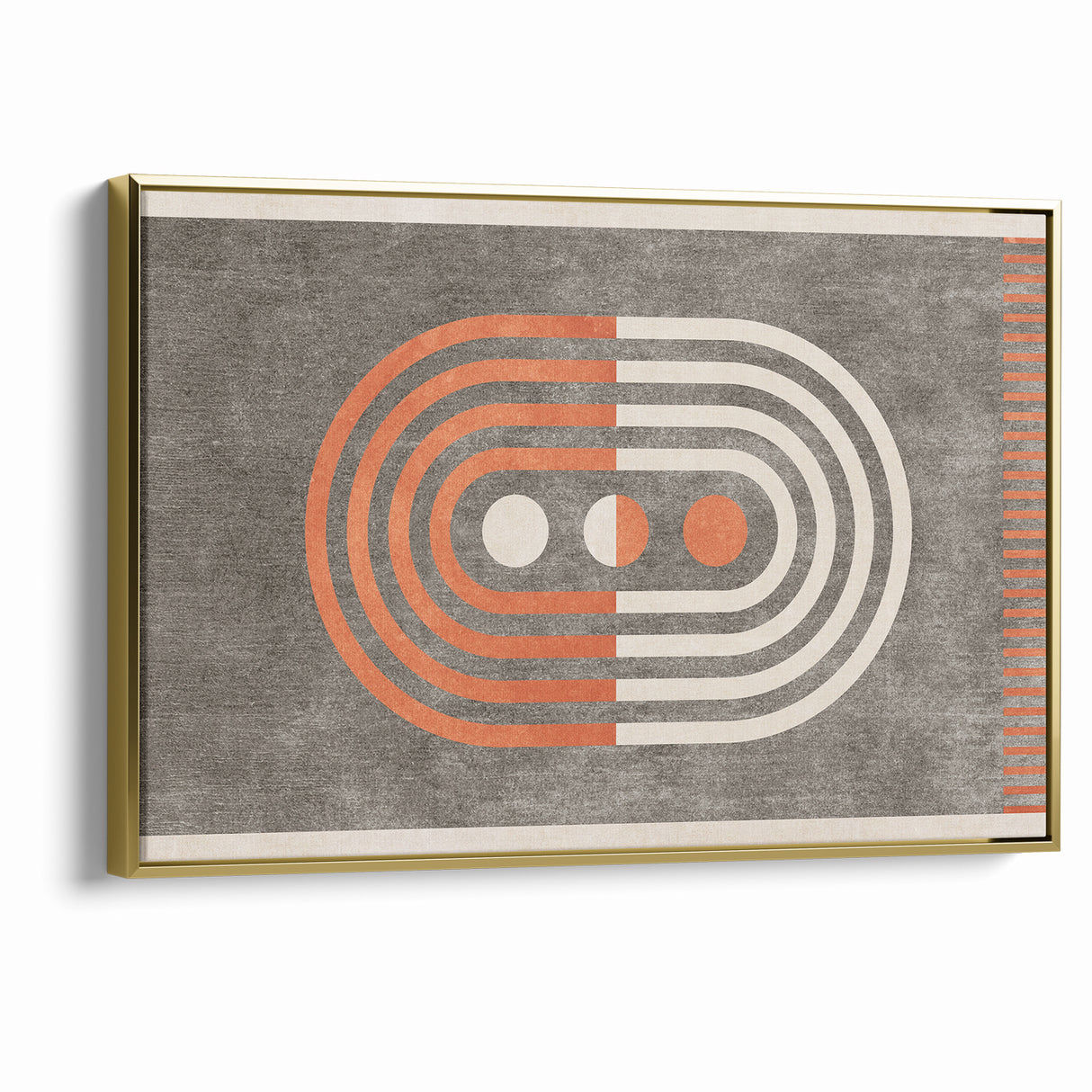 Retro Geometric Line Art with Abstract Strokes Canvas