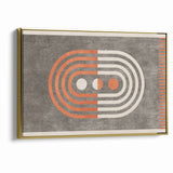 Retro Geometric Line Art with Abstract Strokes Canvas