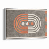 Retro Geometric Line Art with Abstract Strokes Canvas