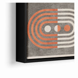 Retro Geometric Line Art with Abstract Strokes Canvas
