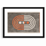 Retro Geometric Line Art with Abstract Strokes Canvas