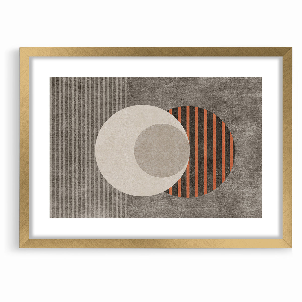 Minimalist Geometric Circles and Lines Canvas Art
