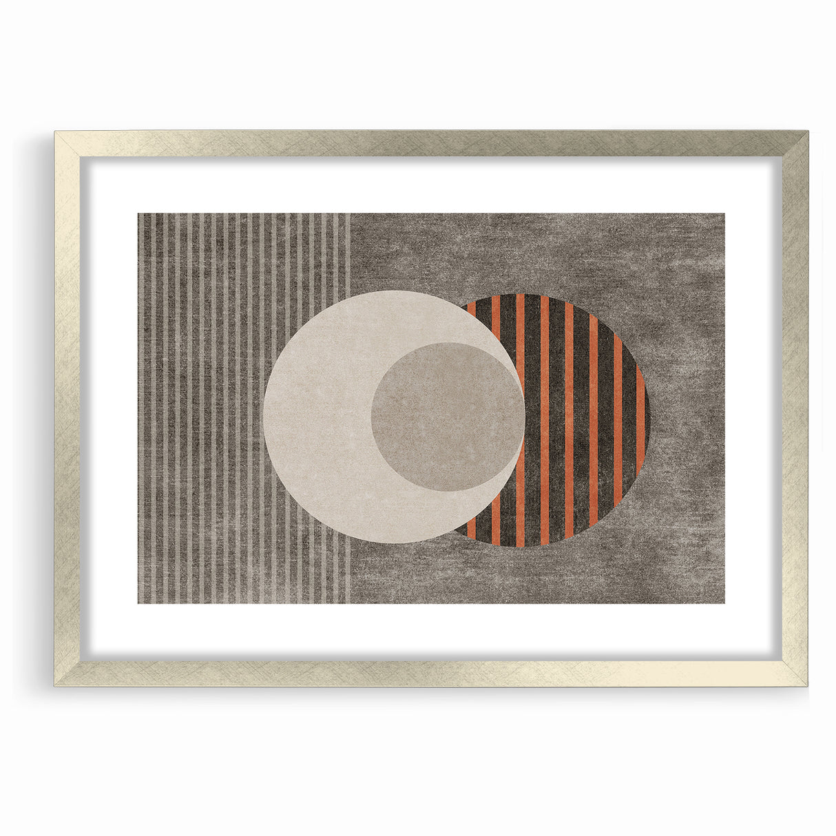 Minimalist Geometric Circles and Lines Canvas Art