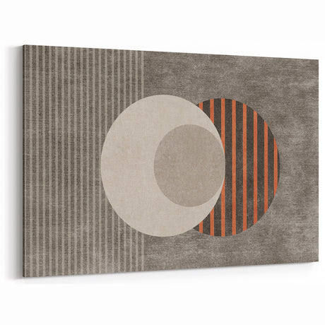 Minimalist Geometric Circles and Lines Canvas Art