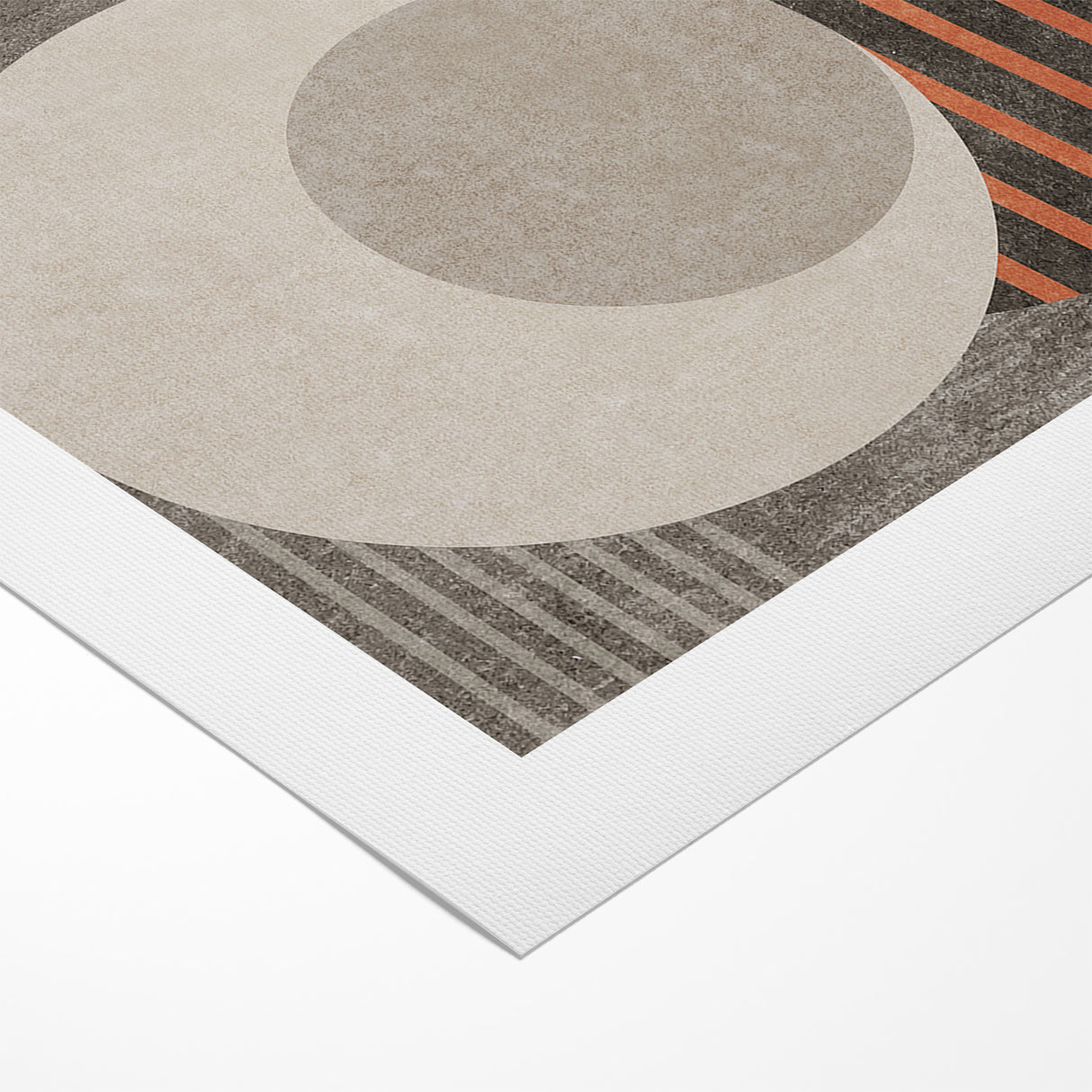 Minimalist Geometric Circles and Lines Canvas Art