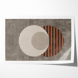 Minimalist Geometric Circles and Lines Canvas Art