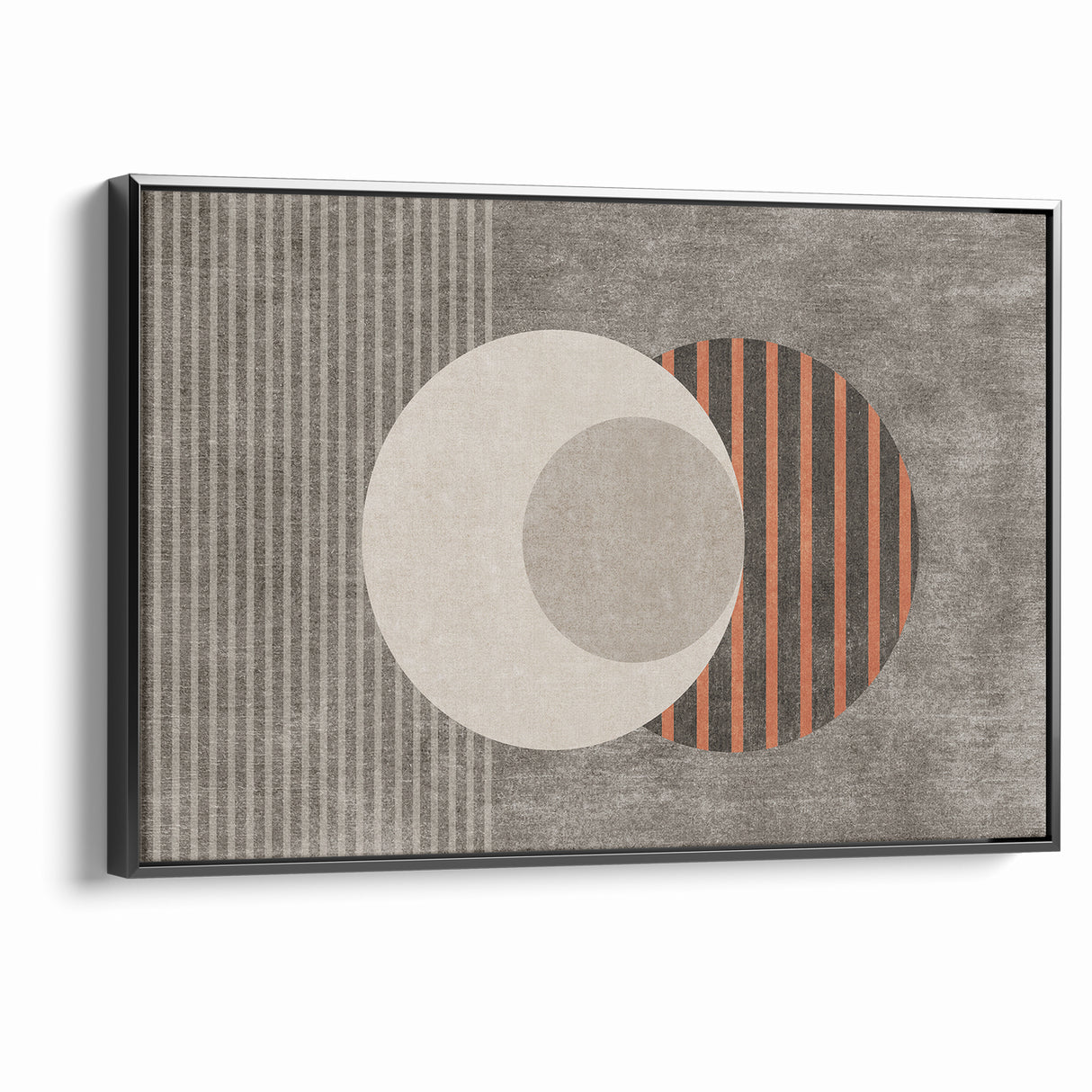 Minimalist Geometric Circles and Lines Canvas Art