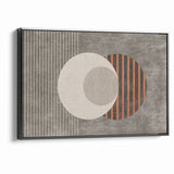 Minimalist Geometric Circles and Lines Canvas Art