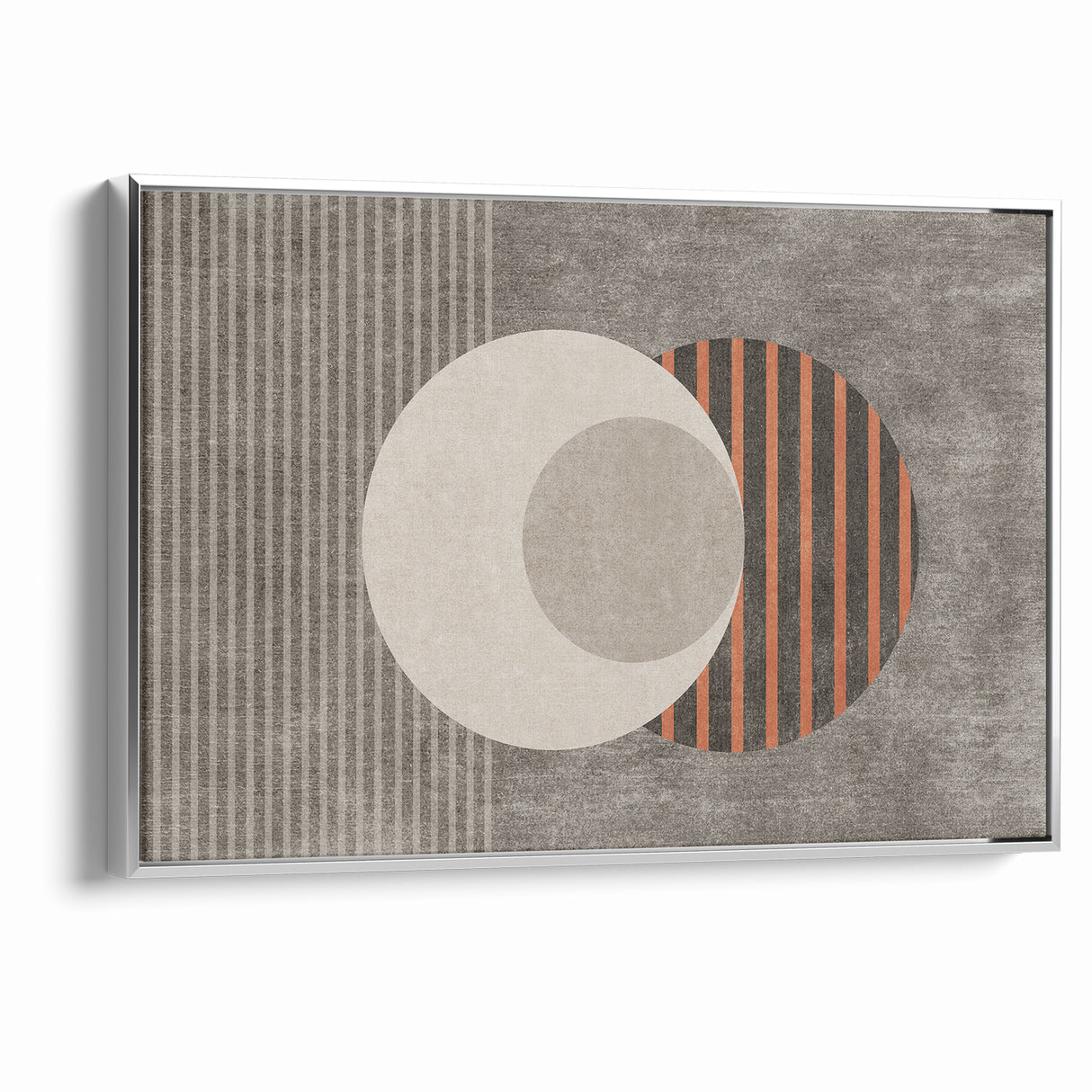 Minimalist Geometric Circles and Lines Canvas Art