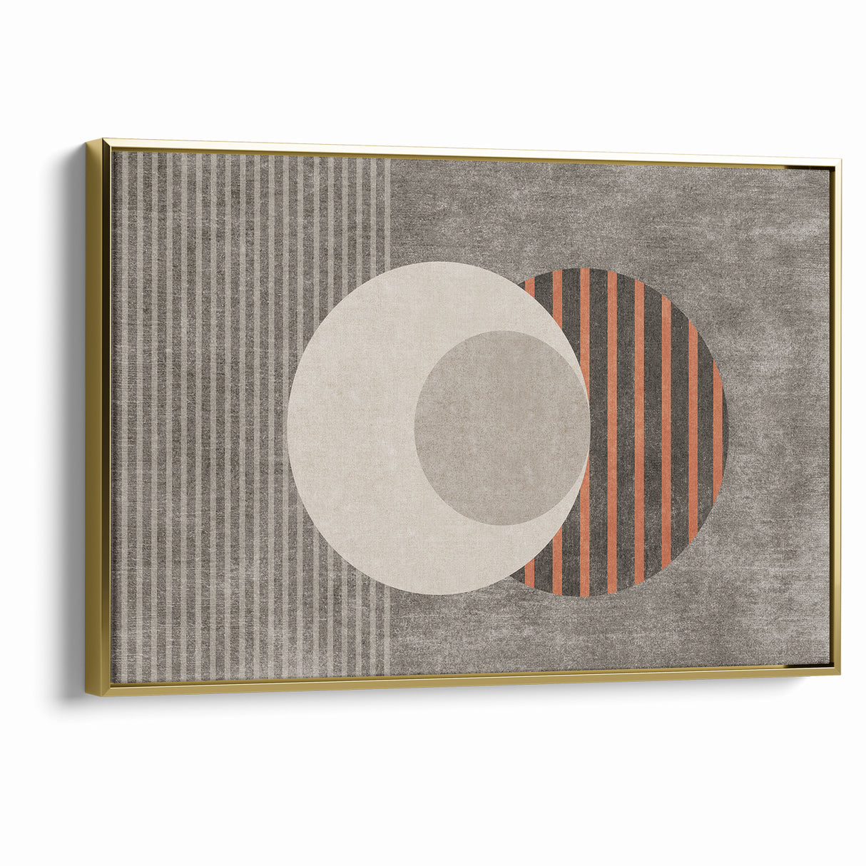 Minimalist Geometric Circles and Lines Canvas Art