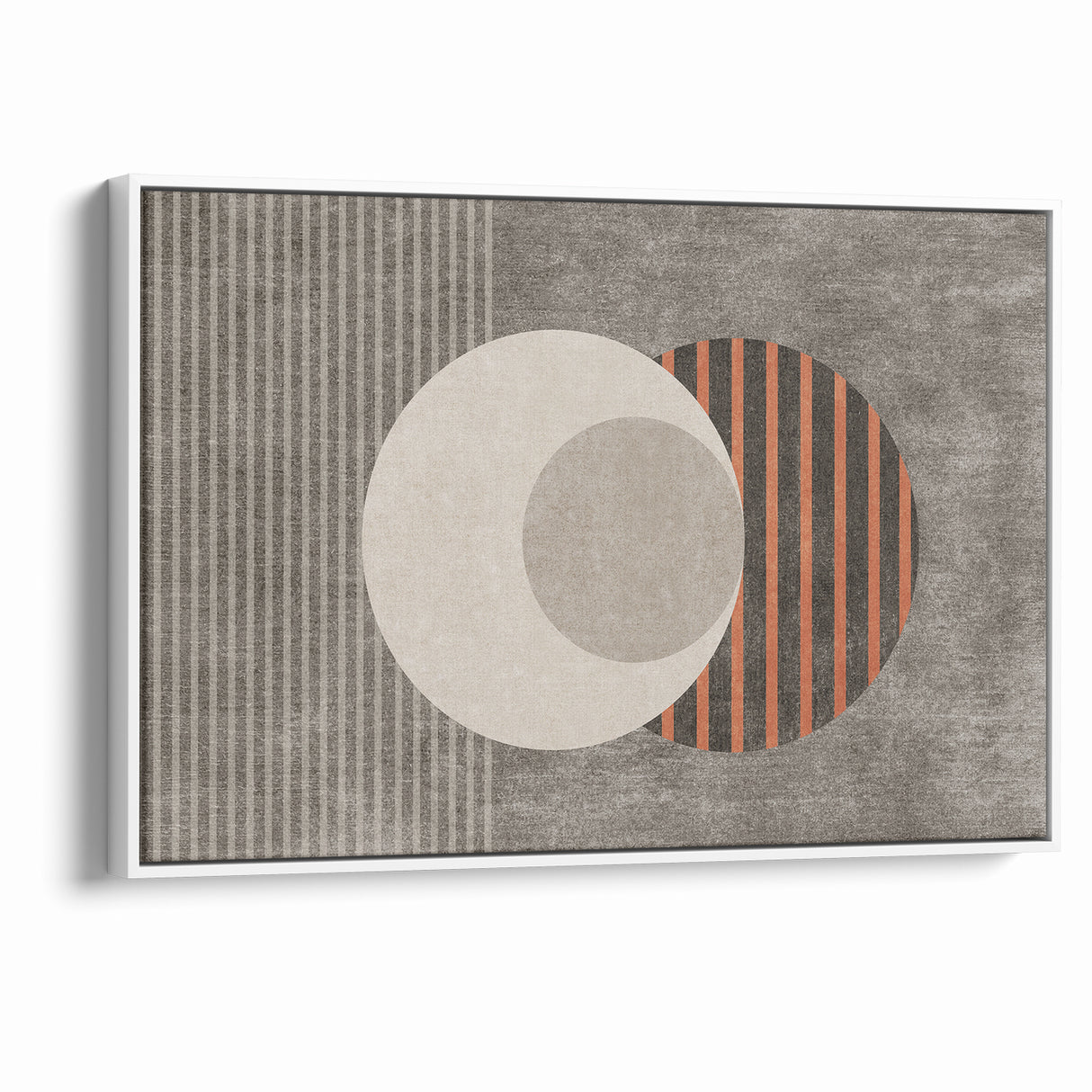 Minimalist Geometric Circles and Lines Canvas Art