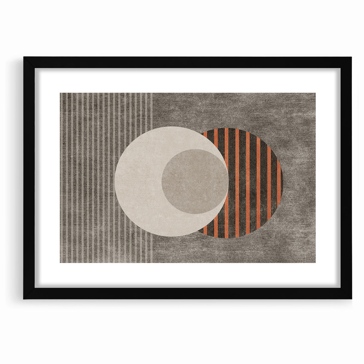 Minimalist Geometric Circles and Lines Canvas Art