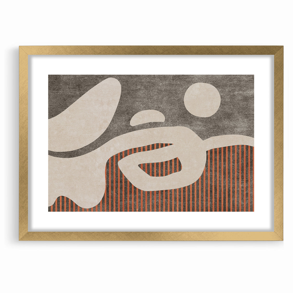 Abstract Shapes and Stripes Minimalist Canvas Art