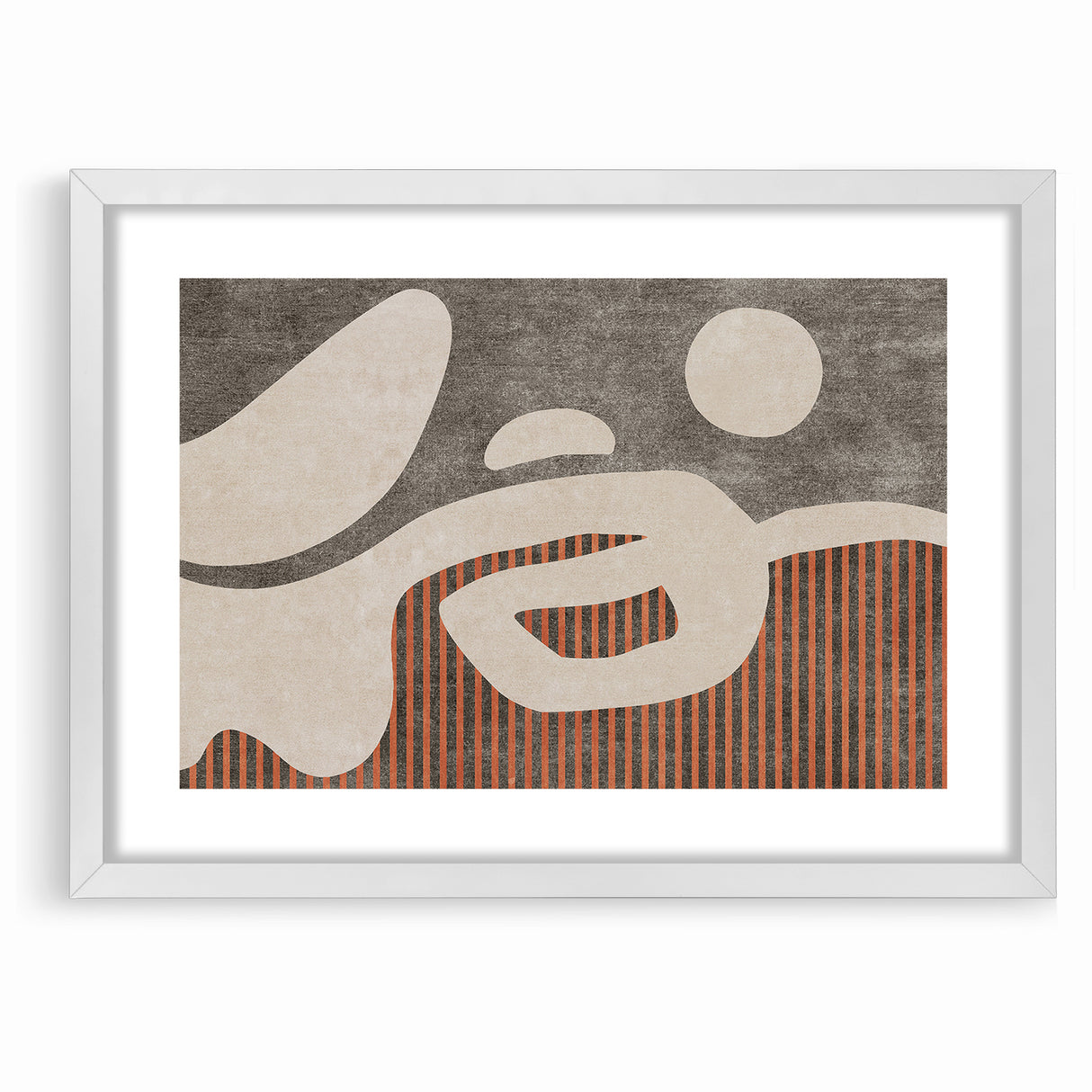 Abstract Shapes and Stripes Minimalist Canvas Art