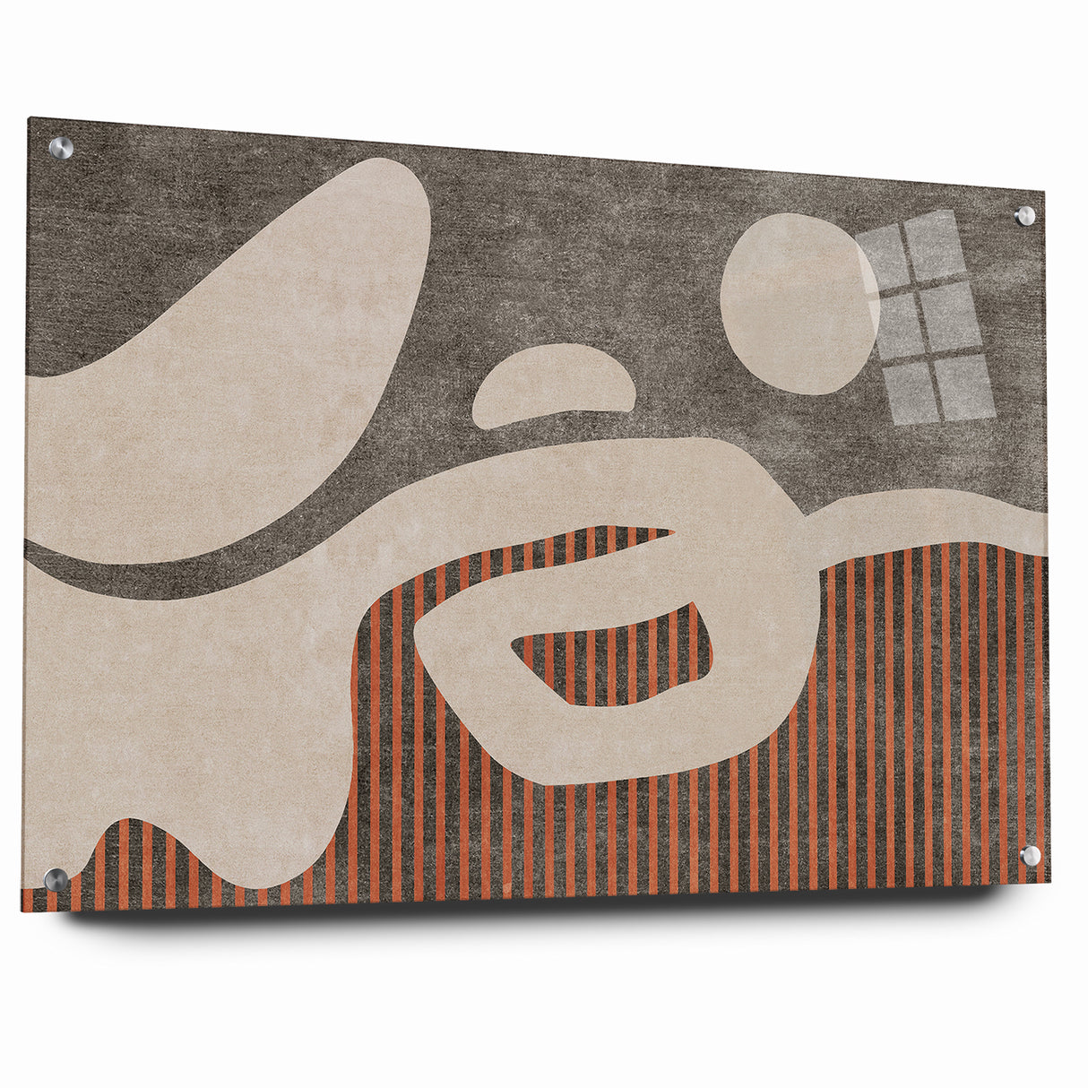 Abstract Shapes and Stripes Minimalist Canvas Art