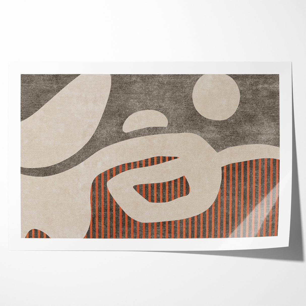 Abstract Shapes and Stripes Minimalist Canvas Art