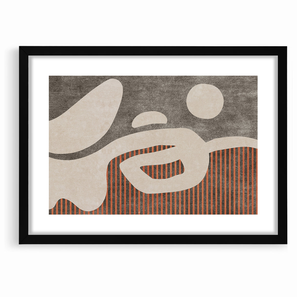 Abstract Shapes and Stripes Minimalist Canvas Art