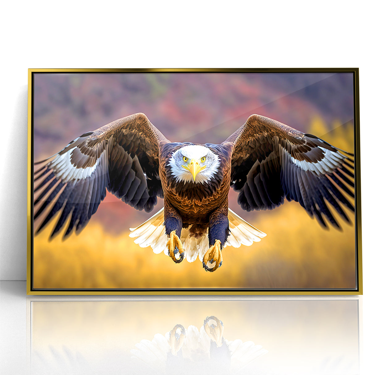 Majestic Birds of Prey Wall Art – Bald Eagle in Flight Canvas Print