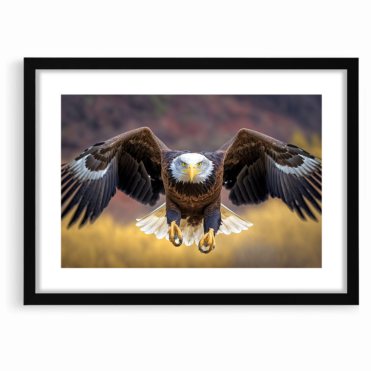 Majestic Birds of Prey Wall Art – Bald Eagle in Flight Canvas Print