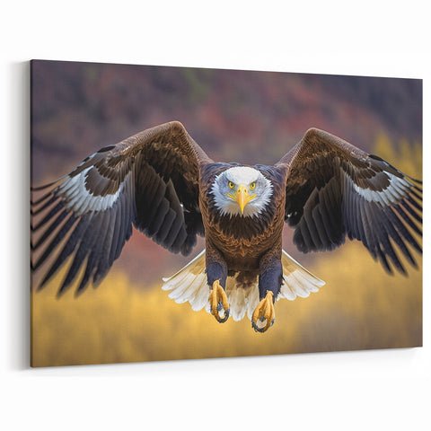 Majestic Birds of Prey Wall Art – Bald Eagle in Flight Canvas Print