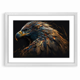 Artistic Birds of Prey Wall Art – Abstract Eagle Portrait Canvas Print