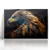 Artistic Birds of Prey Wall Art – Abstract Eagle Portrait Canvas Print